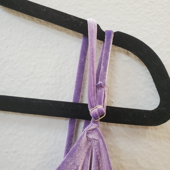 NWT Kendall + Kylie Faux Wrap, Cascading Ruffle Mini Dress in Lavender V… - Picture 6 of 10